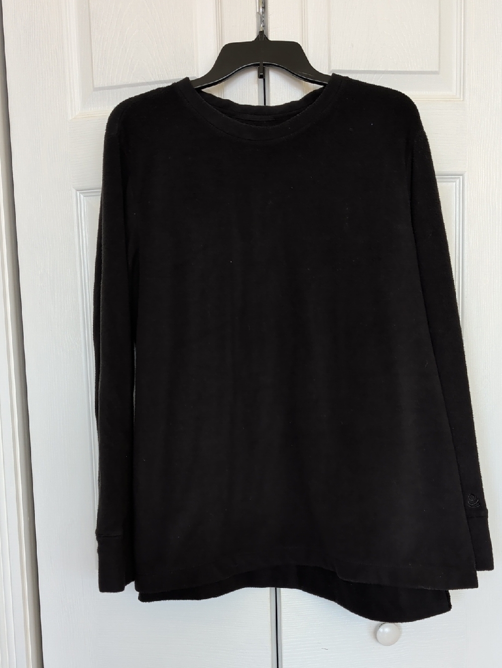 Cuddl Duds Black Cozy Fleece Top